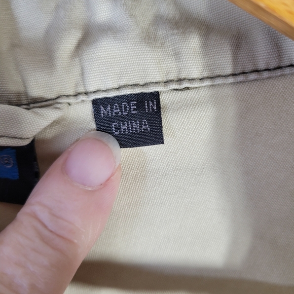 Mens Kavu Jacket Khaki 1/2 Zip Side Zippers Size Large Cotton - Picture 9 of 12